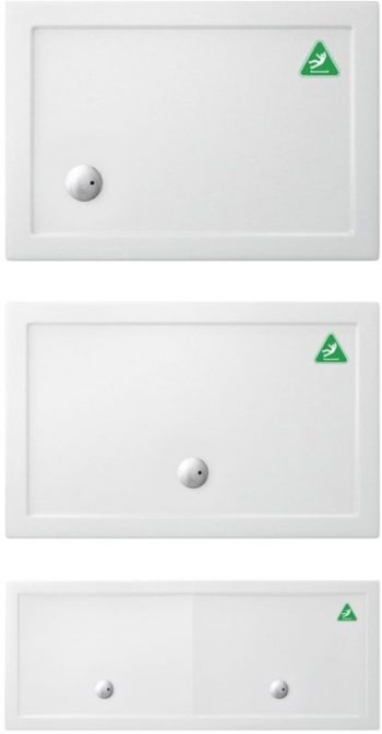 Crosswater - Rectangular Tray 1200 Anti Slip - White