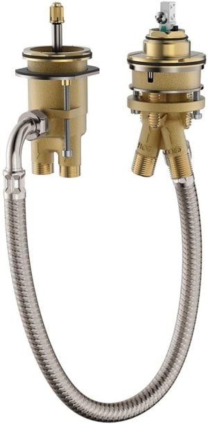 Hansgrohe - Basic Set For 2-Hole Rim-Mounted Thermostatic Bath Mixer