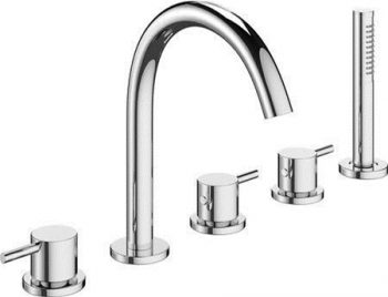 Crosswater - Mike Pro 5 Tap Hole Bath Shower Mixer with Kit - Chrome