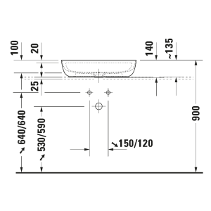 Duravit - Luv Washbowl - 0380600000 - spec 1