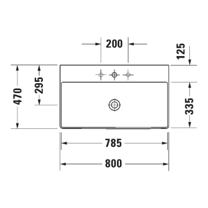 Duravit – DuraSquare Furniture Washbasin - 2353800071 - spec