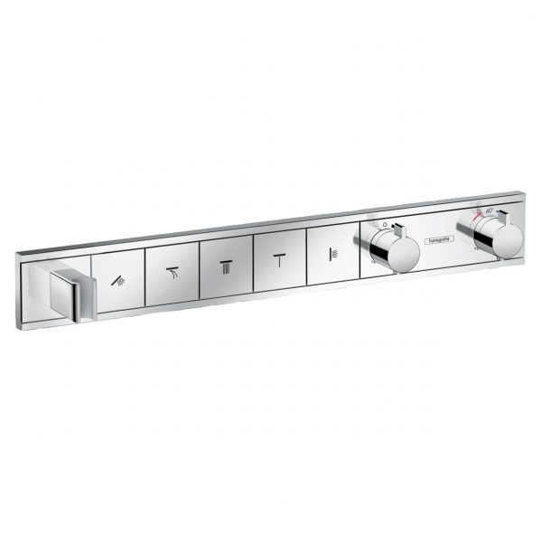 Hansgrohe – Rainselect Concealed Thermostatic Shower Valve, with Holder five outlets
