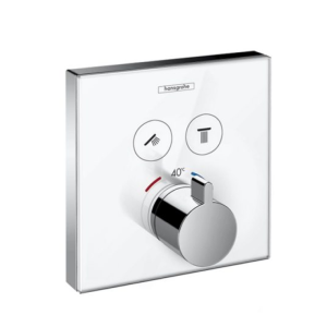 Hansgrohe - ShowerSelect Glass Concealed Thermostatic Shower Valve Two Outlets