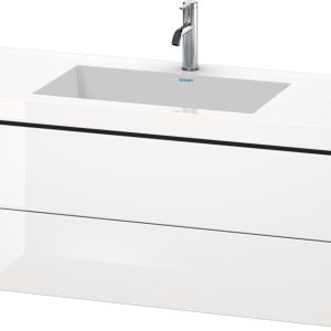 Duravit - LC 1200mm Vanity Unit Vero Air 1Th 2 Drawers - White High Gloss