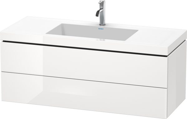 Duravit - LC 1200mm Vanity Unit Vero Air 1Th 2 Drawers - White High Gloss