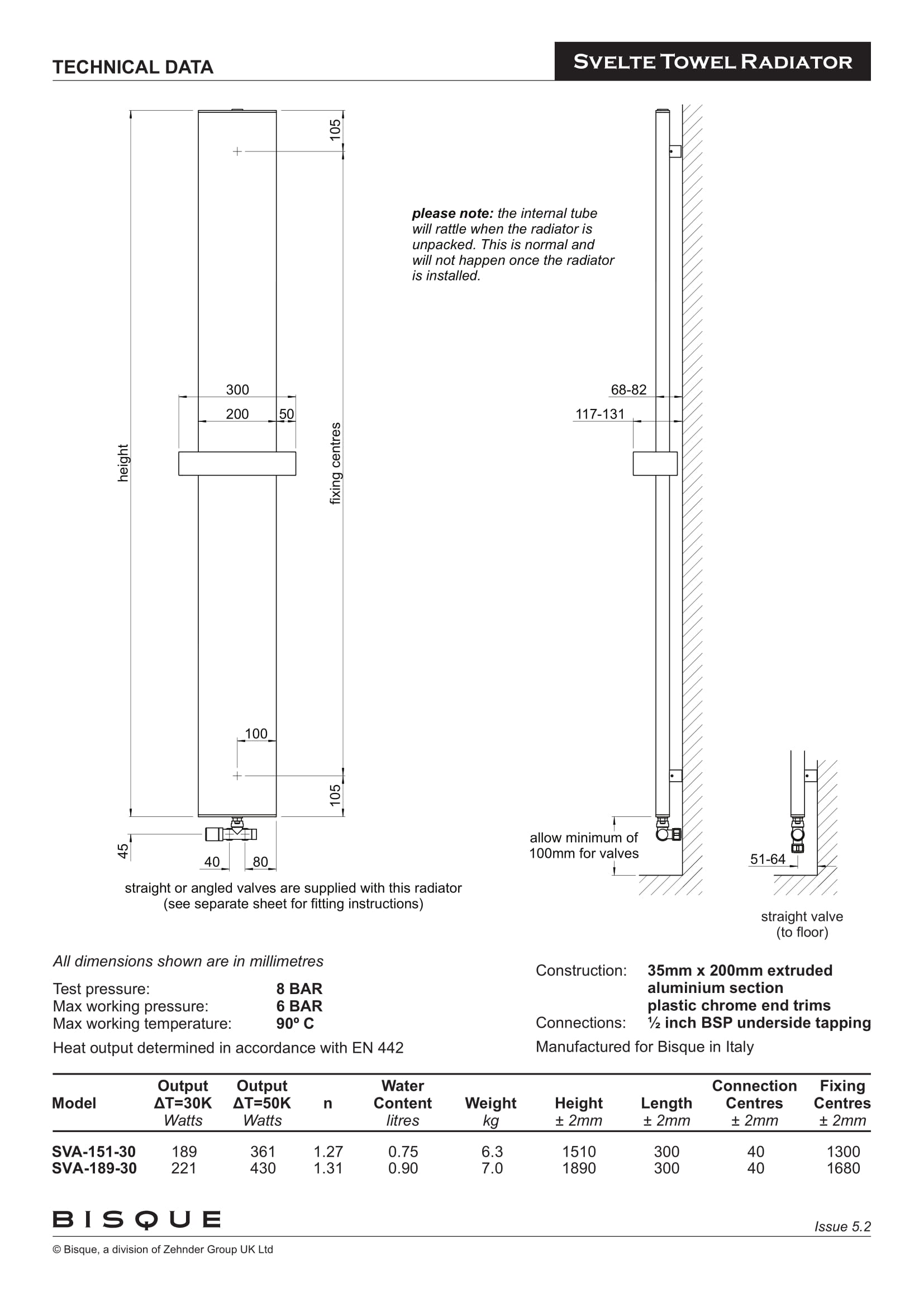 Svelte Radiator Zehnder - Svelte Towel Radiator - RSF Bathrooms