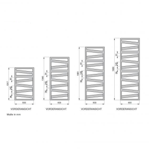 Zehnder Ribbon Towel Radiator in Black Matt RSF Bathrooms
