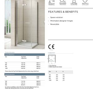 Merlyn 8 Series Frameless Hinged Bifold Door Rsf Bathrooms