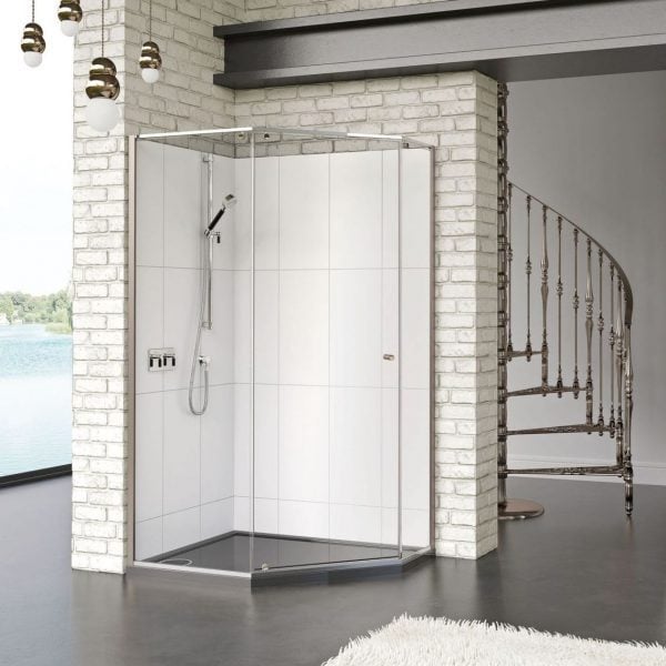 Pentagon shower deals enclosure