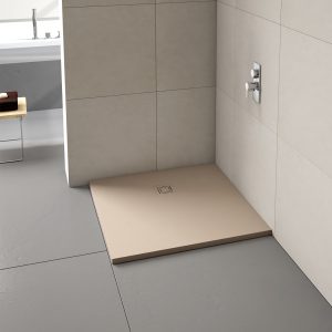 Merlyn – Truestone Square Shower Tray 900mm x 900mm in Sandstone