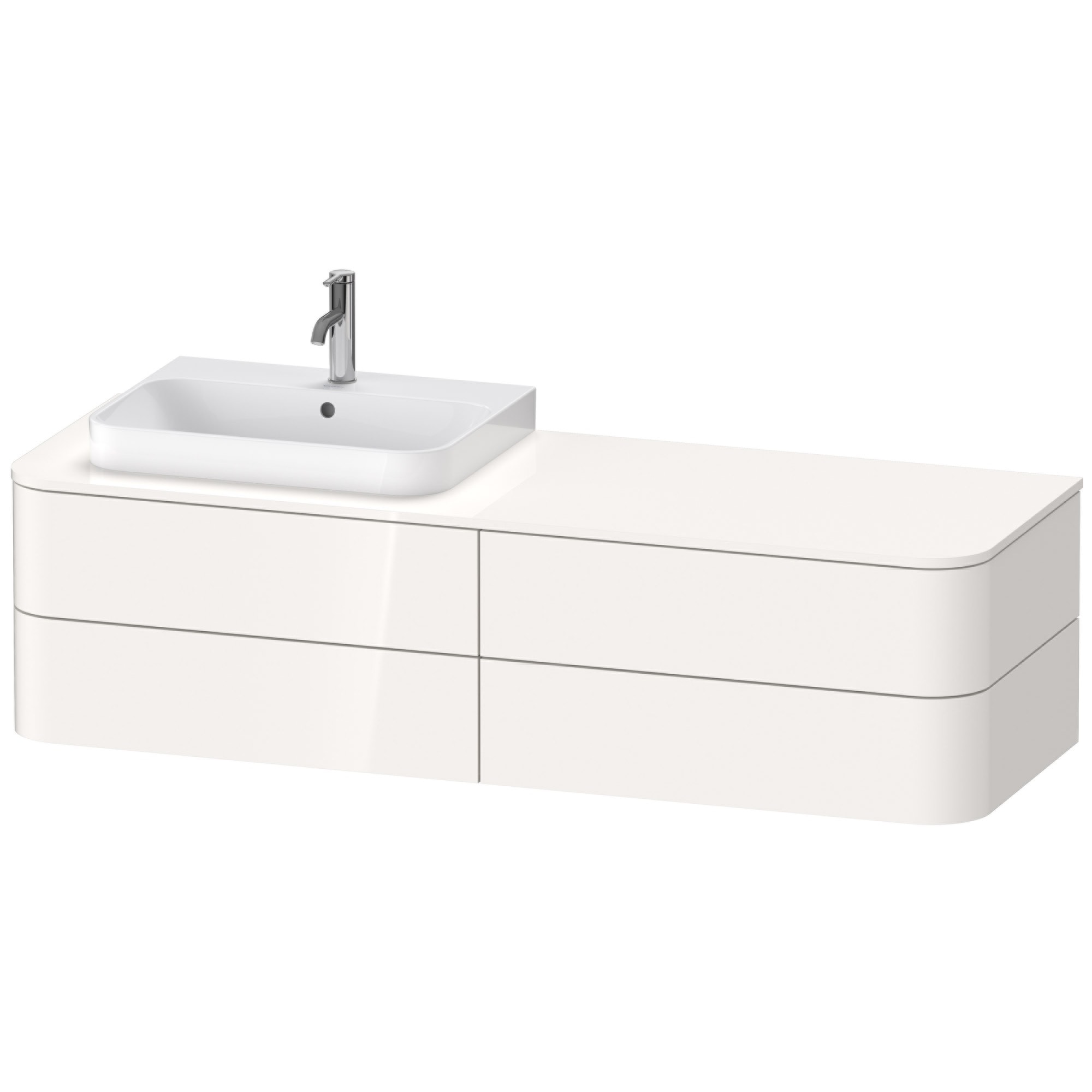 Happy D2 Plus 1600mm Wall Mounted Vanity Unit for Furniture Basin, 4 Drawers RSF Bathrooms