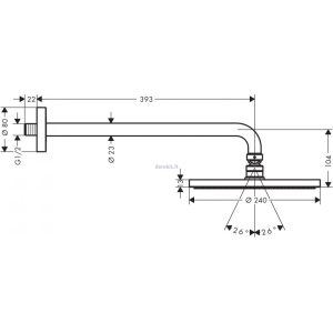 duso-galva-su-laikikliu-hansgrohe-raindance-s-27607000