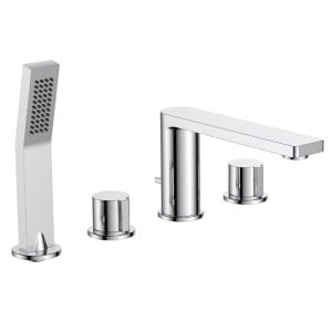 JTP - Hugo 4-Hole Deck Mounted Bath Shower Mixer Tap with Kit