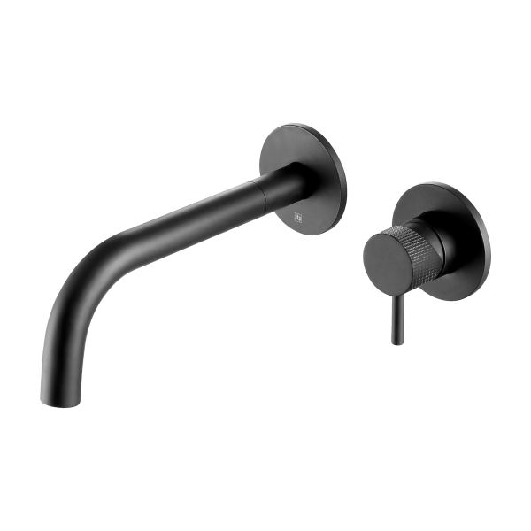 JTP - Vos Matt Black Single Lever Wall Mounted , Designer Handle.