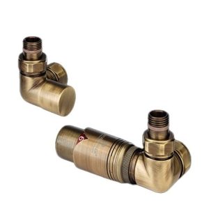 Zehnder – Chromax Thermostatic Double Angled Valve Set Right Handed VALVE-SET-11 – Brass