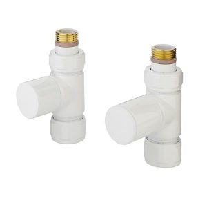 Zehnder – Straight Manual Radiator VALVE-SET-26 – White
