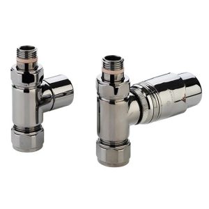 Zehnder – Thermostatic Straight VALVE-SET-36 – Nickel Nero