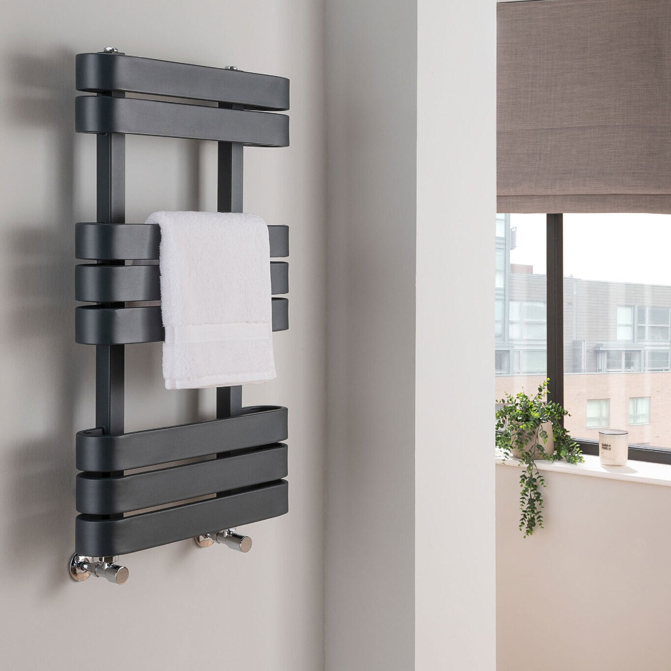 Tol Radiators Vogue - Sierra Towel Radiator in Anthracite - RSF Bathrooms