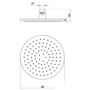 Crosswater - 3ONE6 Overhead Shower 200mm