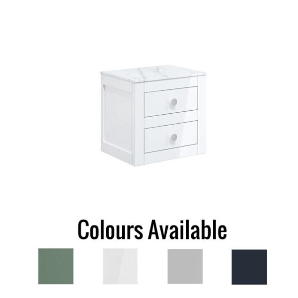 Crosswater – Canvass 485mm Double Drawer Vanity Unit