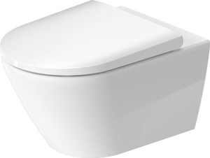 EX-STOCK Duravit - D-Neo Wall Mounted Rimless Toilet 370(W) x 540(D), Rimless with Concealed fixings
