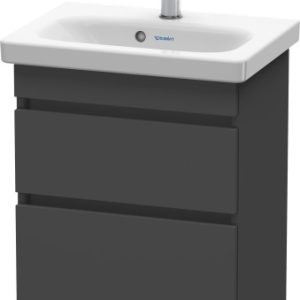 DuraStyle 2 Drawer Wall Mounted Vanity Unit Graphite Matt 500mm for DuraStyle Basin (#2320)