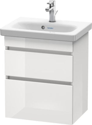 Duravit - DuraStyle 2 Drawer Wall Mounted Vanity Unit White High Gloss 500mm