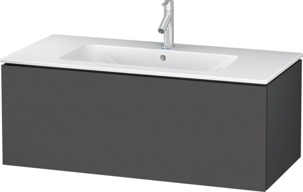 Duravit L-Cube 1 Compartment Wall Mounted Vanity Unit Graphite Matt for ME By Starck Basin (#2336) 1020mm