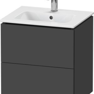 Duravit L-Cube 2 Drawer Wall Mounted Vanity Unit Graphite Matt for ME By Starck Basin 520mm