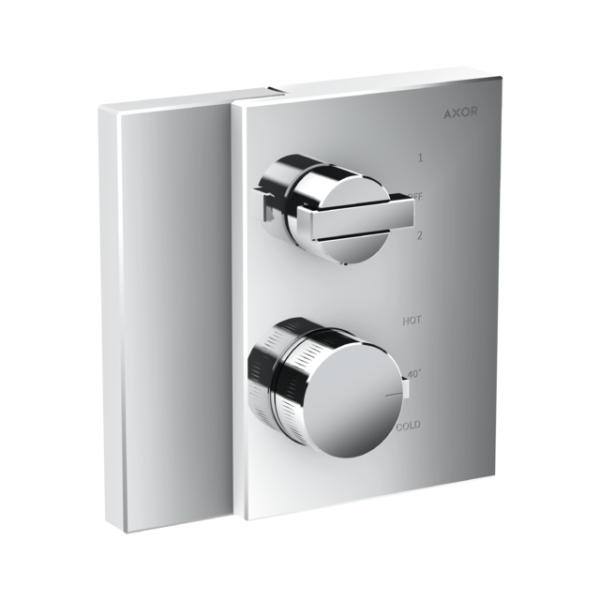Axor Hansgrohe – Edge Concealed Thermostatic Shower Valve with Shut-Off Diverter for Two Outlets