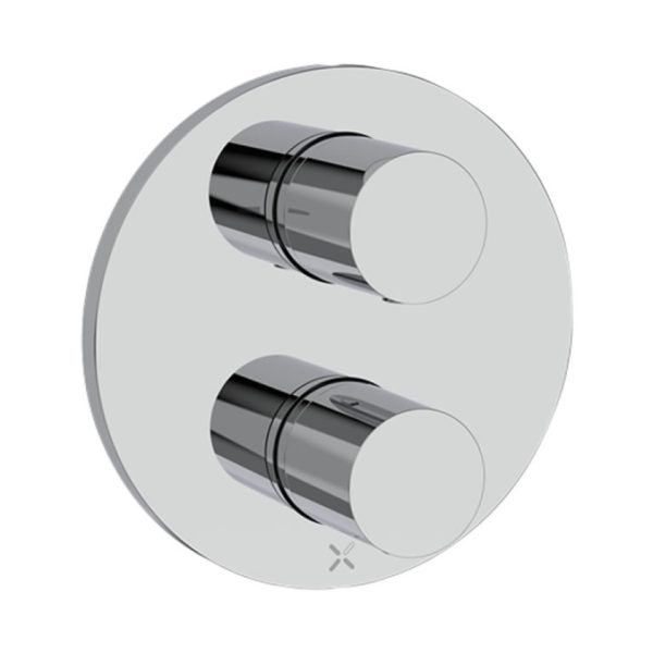 Crosswater – Lazo Crossbox Concealed Thermostatic Shower Valve One Outlet - LACB1000LBPC