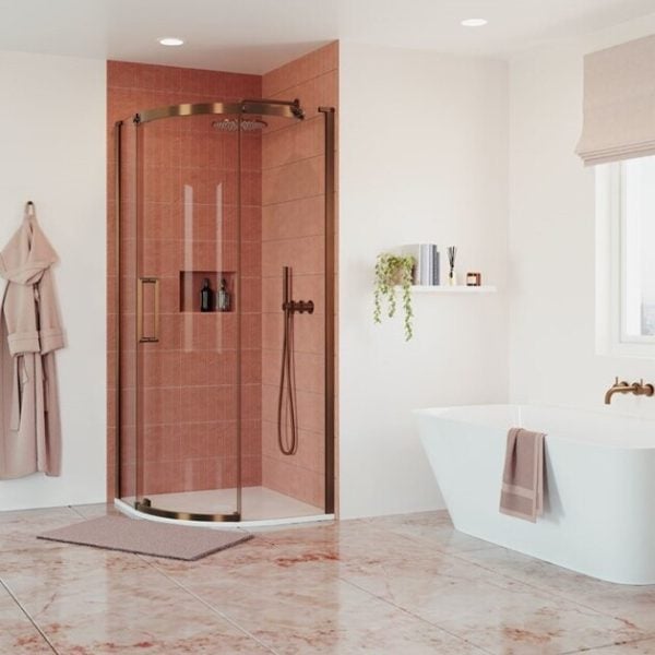 Crosswater – Optix 10 Quadrant Shower Enclosure Brushed Bronze