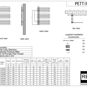 Reina - Pettino Towel Radiator-spec