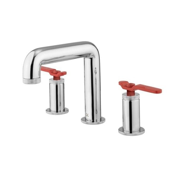 Crosswater - Union 3 Hole Deck Mounted Basin Mixer with Levers - UB135DNC_RLV