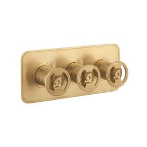 Crosswater - Union Concealed Thermostatic Shower Valve Landscape Three Handles Trim Set