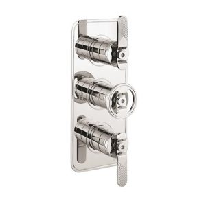 Crosswater - Union Concealed Thermostatic Shower Valve Portrait Three Handles Trim Set