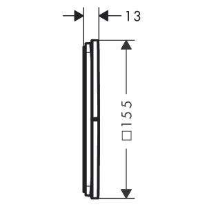 Axor Hansgrohe - ShowerSelect ID Square Concealed Thermostatic Shower Valve Three Outlets - 36780000 - spec