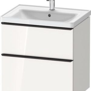 Duravit D Neo Double Drawer Wall Mounted Vanity Unit 635mm White High Gloss 236765