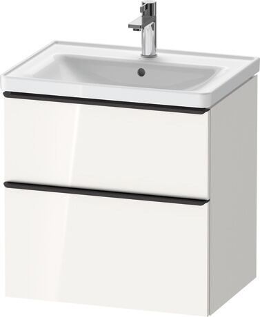 Duravit D Neo Double Drawer Wall Mounted Vanity Unit 635mm White High Gloss 236765