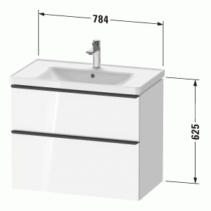 Duravit D Neo Double Drawer Wall Mounted Vanity Unit 784mm White High Gloss 236780.jpg tech