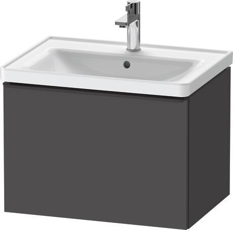 Duravit D Neo Single Drawer Wall Mounted Vanity Unit 635mm Graphite Matt 236765