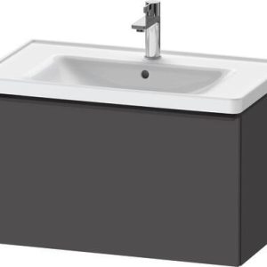 Duravit D Neo Single Drawer Wall Mounted Vanity Unit 784mm Graphite Matt 236780