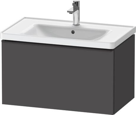 Duravit D Neo Single Drawer Wall Mounted Vanity Unit 784mm Graphite Matt 236780