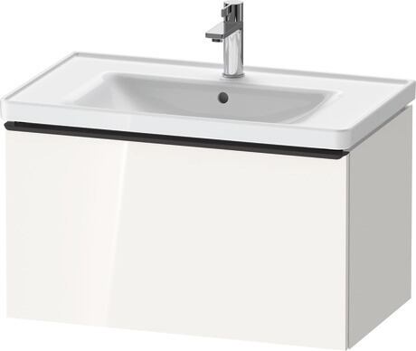 Duravit D Neo Single Drawer Wall Mounted Vanity Unit 784mm White High Gloss 236780