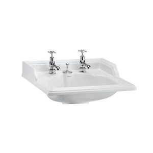 Burlington - Classic 650mm Basin with Integrated Waste & Overflow 2 Tap Holes