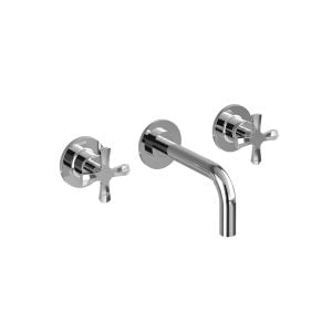 Burlington - Riviera 3 Hole Wall Mounted Basin Mixer in Chrome - RSCHR