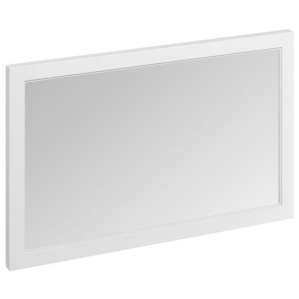 Burlington Wood Frame Traditional Rectangular Mirror WHITE 1200mm