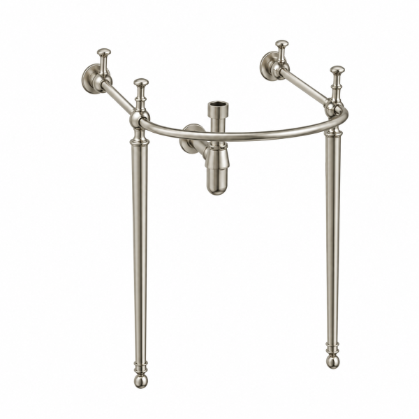 Burlington – Round Basin Wash Stand 560mm (ONLY) - Brushed Nickel - T24ABNKL