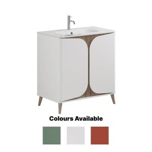 Crosswater - Tambour 800mm Floor Standing Vanity Unit with Doors (3 Finishes Available)
