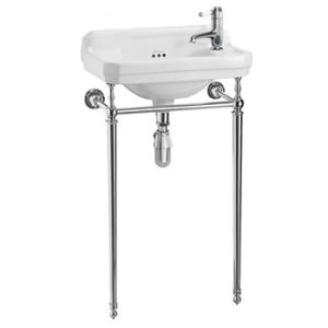 Burlington - 510mm Cloakroom Basin Wash Stand in Chrome - T21A CHR